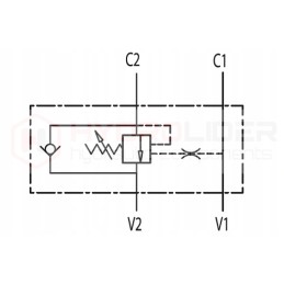 Hidraulinis vožtuvas percentrinis vbcd 3 8 se su užraktu