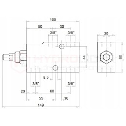 Hidraulinis vožtuvas percentrinis vbcd 3 8 se su užraktu