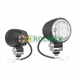 Halogeninė darbo lempa su laidu ir stiprintuvo jungtimi