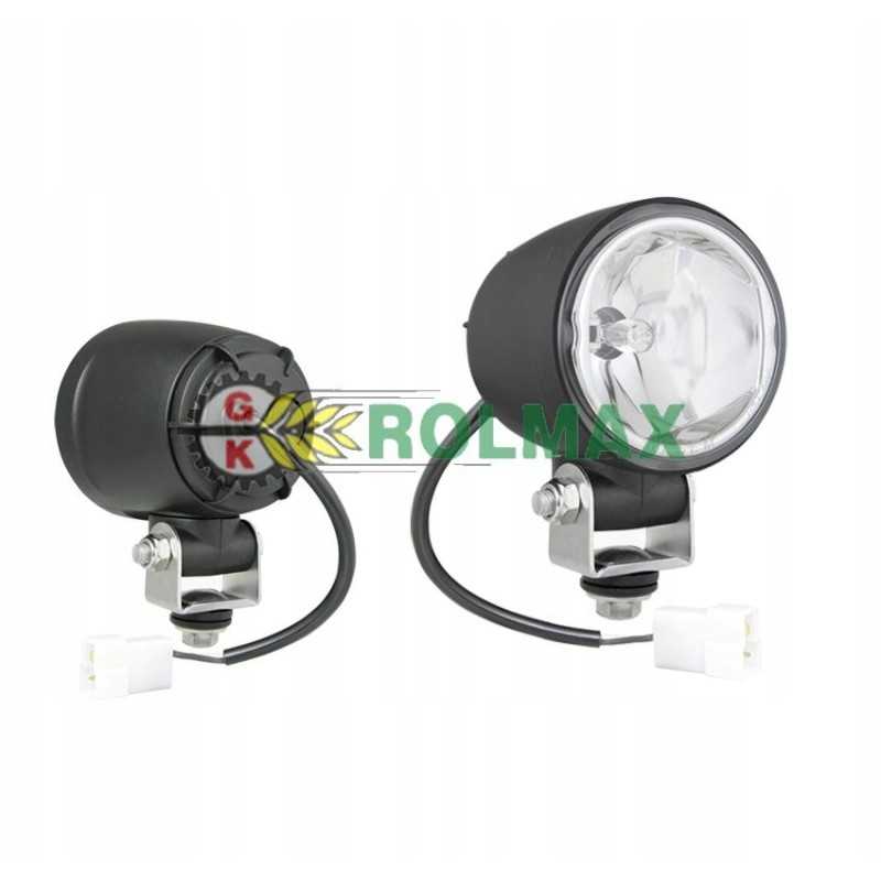 Halogeninė darbo lempa su laidu ir stiprintuvo jungtimi