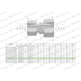 Metrinė hidraulinė jungtis aa m22x1 5 15l xm