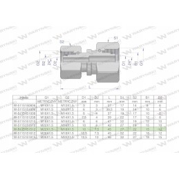 Metrinė hidraulinė jungtis aa m22x1 5 15l xm