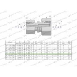 Metrinė hidraulinė jungtis aa m22x1 5 15l xm