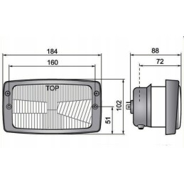 Zetor Ursus M Ferguson John Deere priekinių žibintų lempa