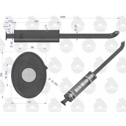 Emaliuotas duslintuvas 1500mm Zetor originalus Ursus