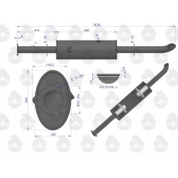 Ilgas duslintuvas C 385 turbo 1676mm originalus Ursus