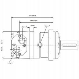 Hidraulinis variklis BMT OMT SMT 200 625 aps./min stiprus