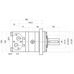 Hidraulinis variklis BMT OMT SMT 160 625 aps./min stiprus