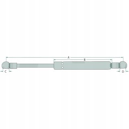 Spyruoklinė dujų pavara 570mm 200n korpusas 47126775