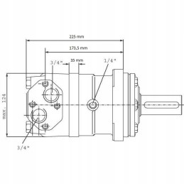 Hidraulinis variklis BMT OMT SMT 500 240 aps./min stiprus