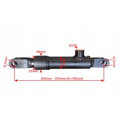 Priekabos hidraulinis stabdžių cilindras d25 110mm