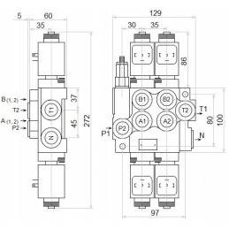Hidraulinis skirstytuvas 2s 40l 02z50 24v ritės