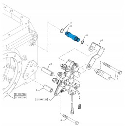 Galinės ašies tepalo jungtis new holland td5 47466454 c