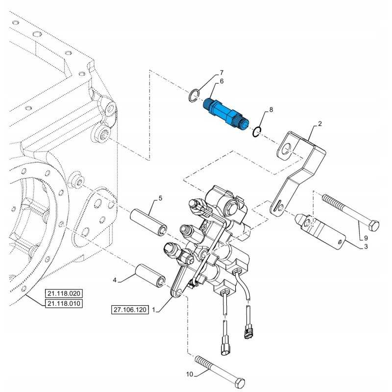 Galinės ašies tepalo jungtis new holland td5 47466454 c