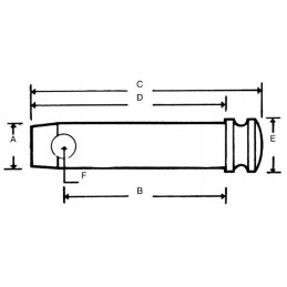Apatinės trauklės kaištis 28 8x90 mm cat 2 1 vnt vap