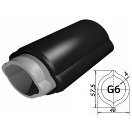 Kardaninio veleno vamzdis, citrininis g6, išorinis, 50 cm