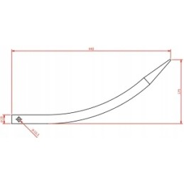 Krautuvo fiksatorius sulenktas, uždarantis apvalų profilį