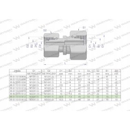 Metrinė hidraulinė jungtis aa m26x1 5 18l xm