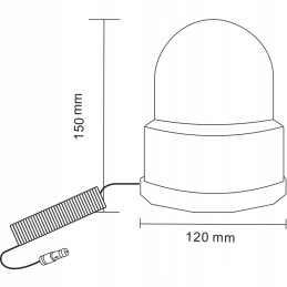 Gaidžio blykstė su 12v magnetu