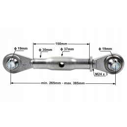 Viršutinė jungtis 290 400 mm kat.1 m24x3 granitas