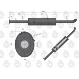 Ilgas duslintuvas C 385 1550mm originalus Ursus