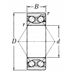 Kampinis kontaktinis rutulinis guolis 30x62x23 8 mm gopart
