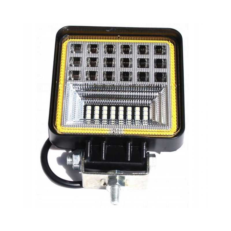 Halogeninė LED darbo lempa 42 led 126w 110x110x28 m