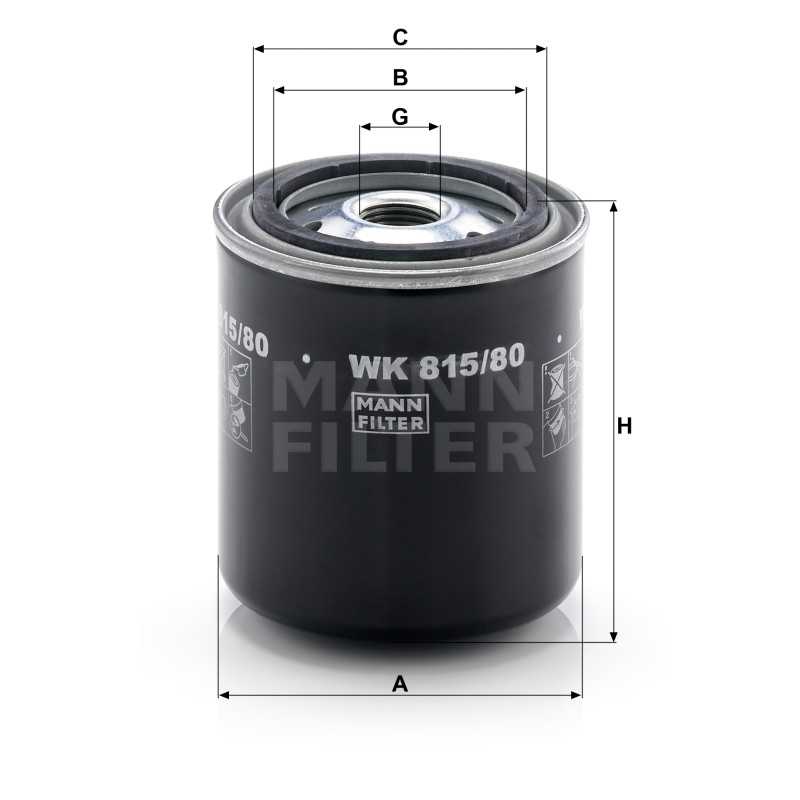Mann filtras wk 815 80 kuro filtras