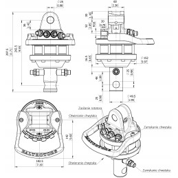 Hidraulinis rotatorius gr30 rotatorius griebtuvas hds 3t