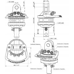 Hidraulinis rotatorius gr10 patefono griebtuvas ATV 1t