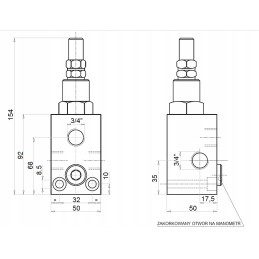 Hidraulinis perpildymo vožtuvas vmp 3 4 90l 50 250