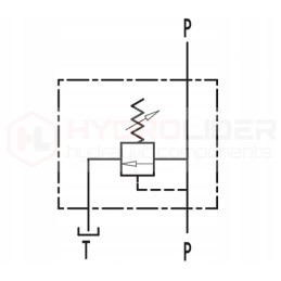 Hidraulinis perpildymo vožtuvas vmp 90l 50 250bar