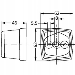 Universalus galinis žibintas 12v kairėje ir dešinėje