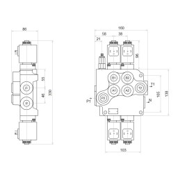 Hidraulinis skirstytuvas 2z80 a1a1 12v badestnost