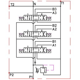 Hidraulinis skirstytuvas 3z50 3xa1 24v badestnost