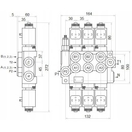 Hidraulinis skirstytuvas 3s 40l 03z50 24v ritės