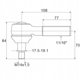 Dešinysis vairo stovo rutulinis šarnyras Ford