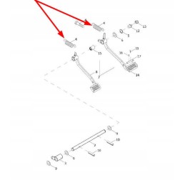 Te250 212d 05 pedalo grąžinimo spyruoklė