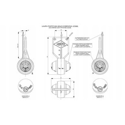 LED markerinis žibintas kabantis 12v 24v kairėje