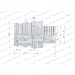 M22x1 5 gz Warynski stabdžių greitoji jungtis