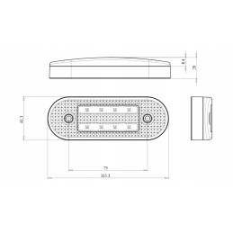 LED gabaritinė lemputė su posūkio signalu