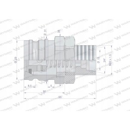 Stabdžių greitoji jungtis, kištukas M22x1 5, išorinis sriegis