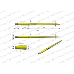 Tiesus sunkusis krautuvas l 880mm Warynski round