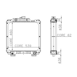 Vandens aušintuvo dėklas jx80 jx90 jx95 new Holland