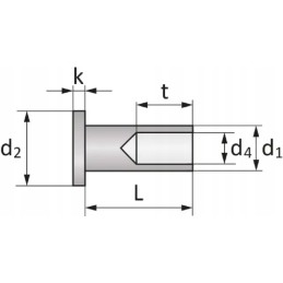Kniedė stabdžių kaladėlėms din 7338b