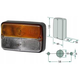 Priekinių žibintų krypties padėtis Massey Ferguson