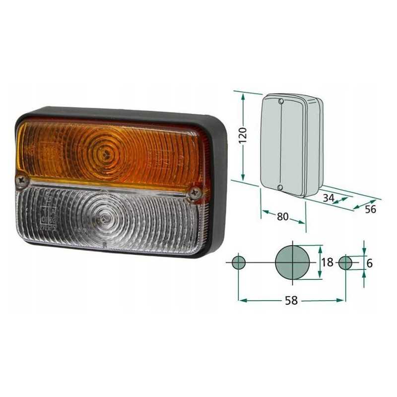 Priekinių žibintų krypties padėtis Massey Ferguson