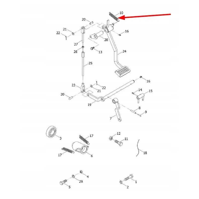 Td800 43 01 pedalo spyruoklė