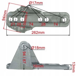 Kairė atrama vairo stiprintuvo pavarai mf3 7003601m2