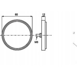 1415 000011 apvalus atšvaitas raudonas fi75 varžtas